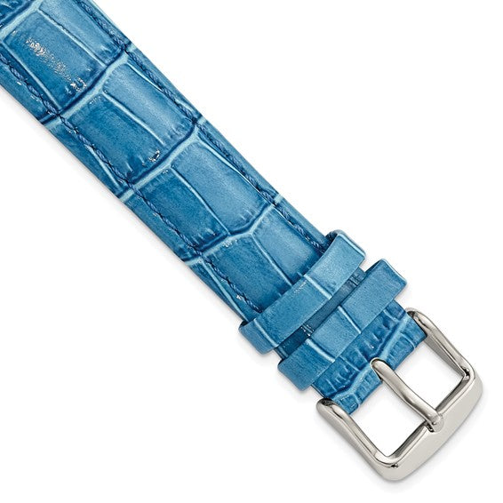 18MM Blue Croco Grain Band