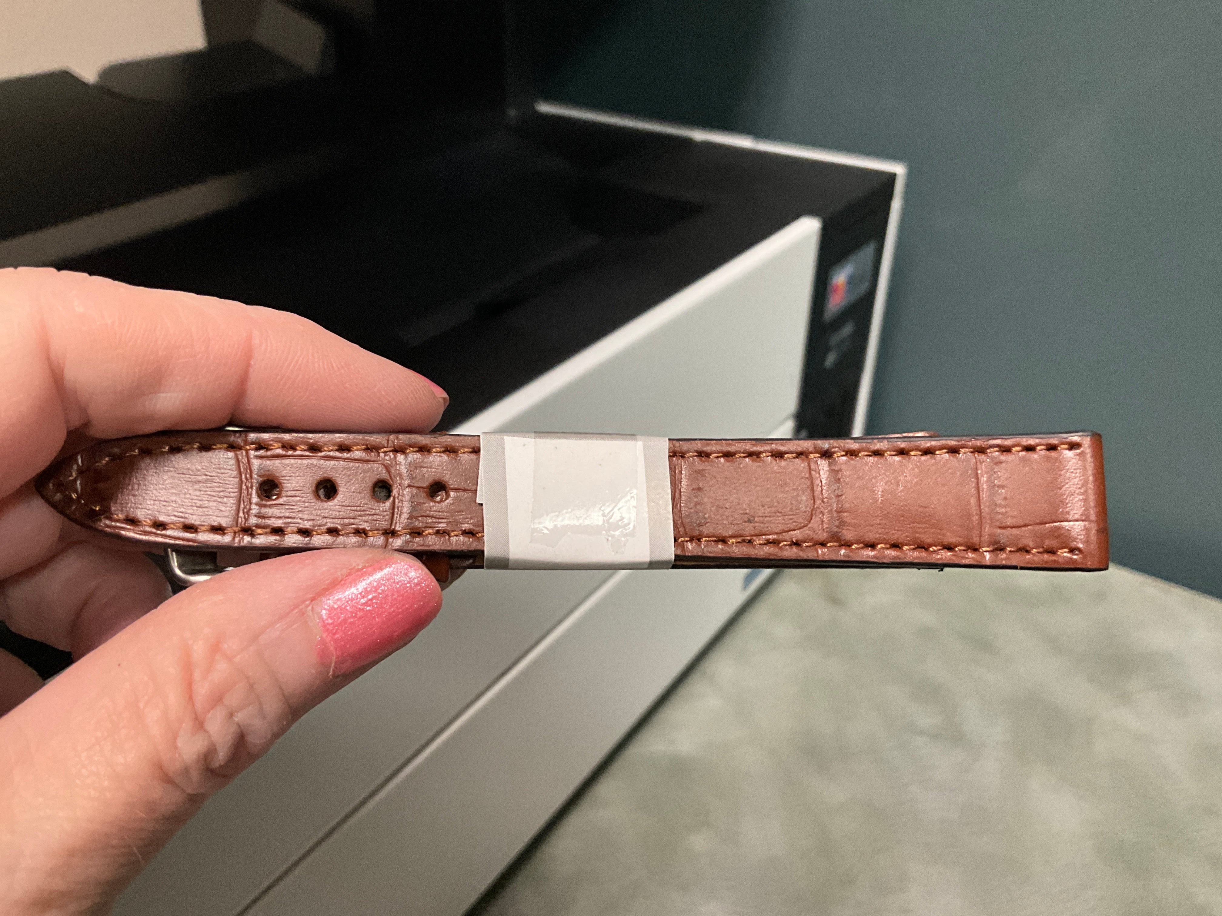 16mm Brown Genuine Leather Vega Band