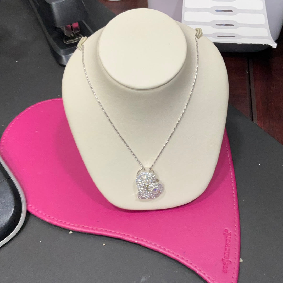 14KW Heart Necklace W/1.90TW Diamonds