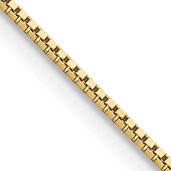 14K 18 inch .95mm Box with Lobster Clasp Chain