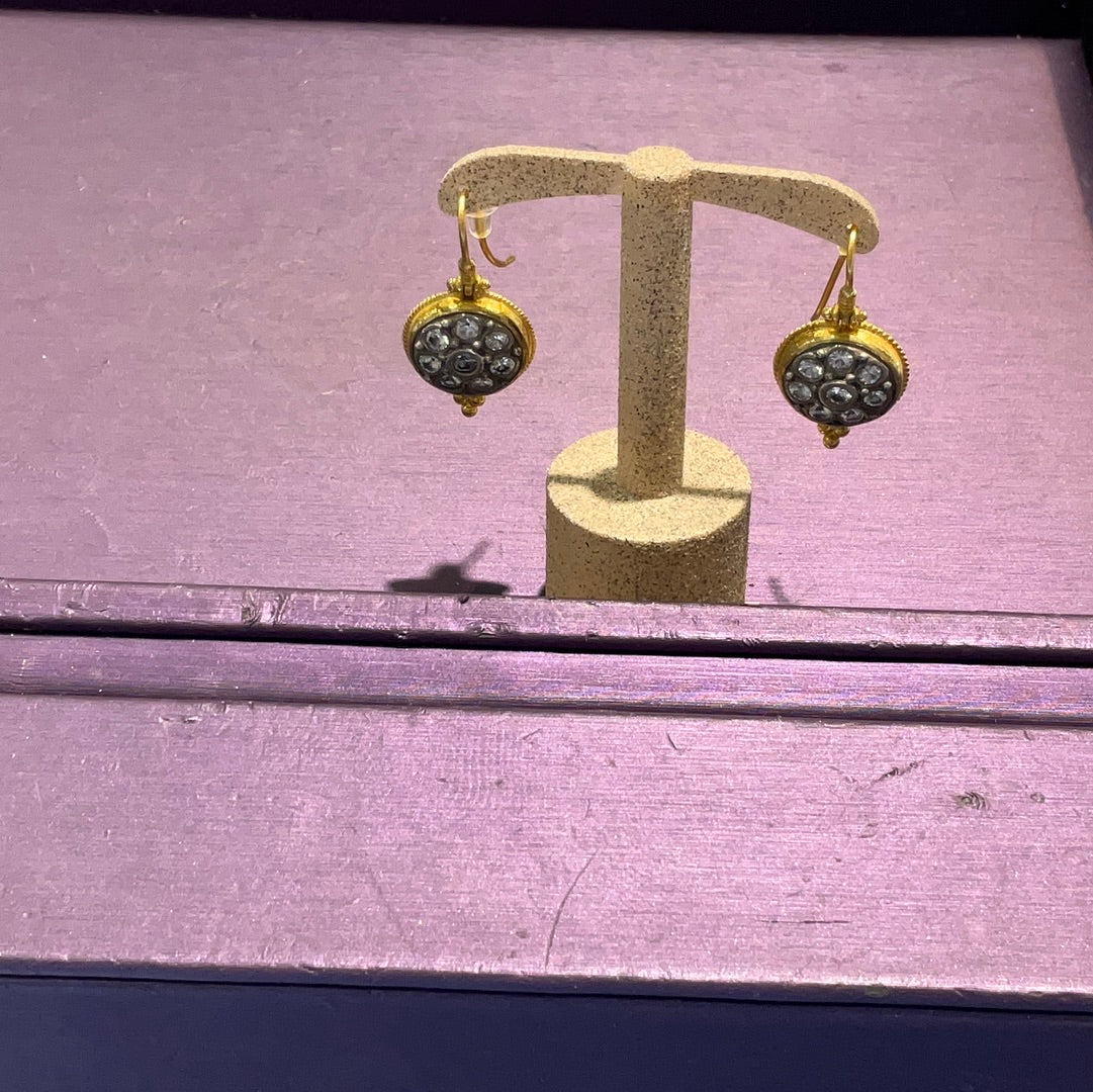 24KT White Sapphire Earrings