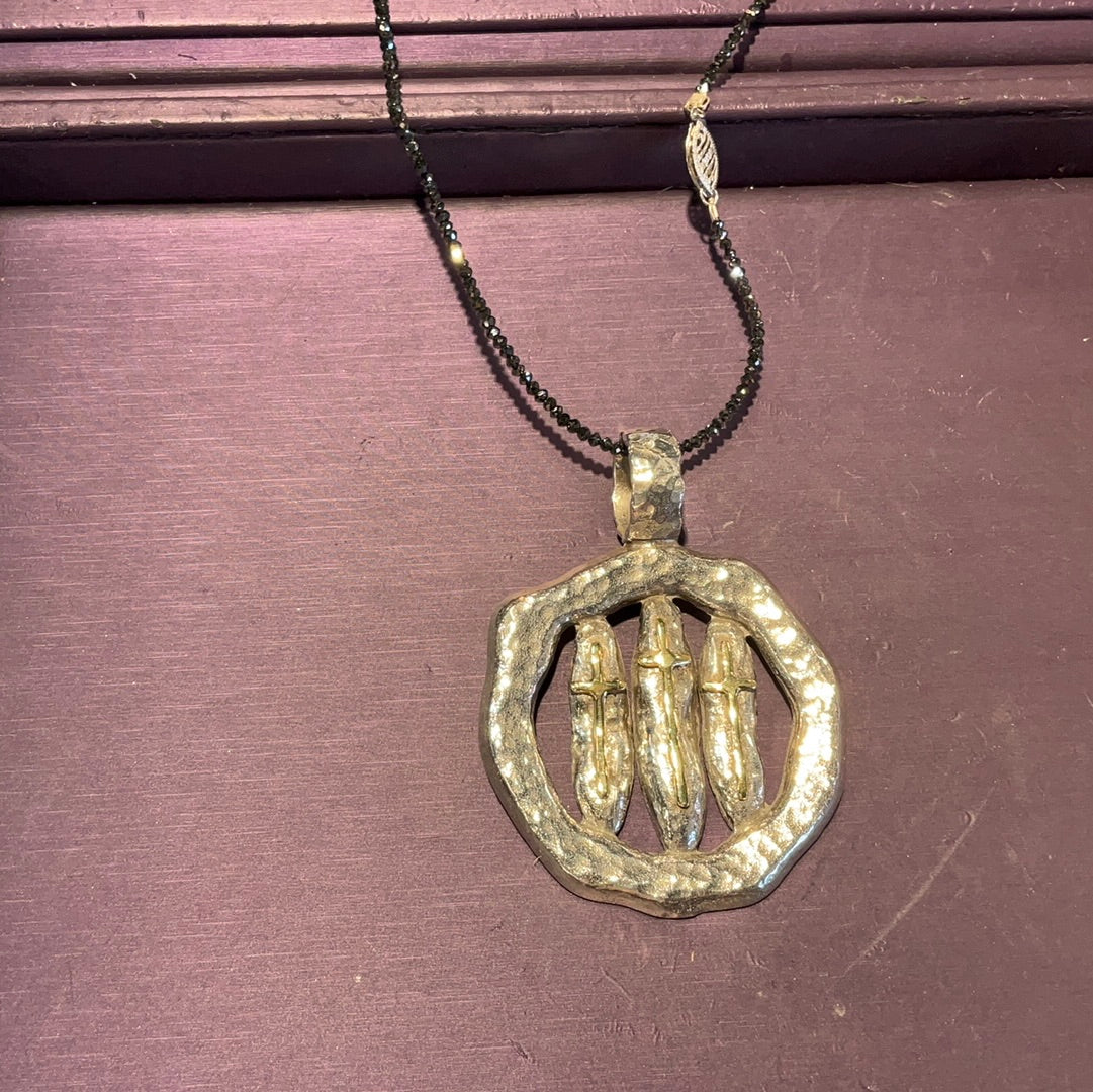 Puffed Calvary Cross Pendant