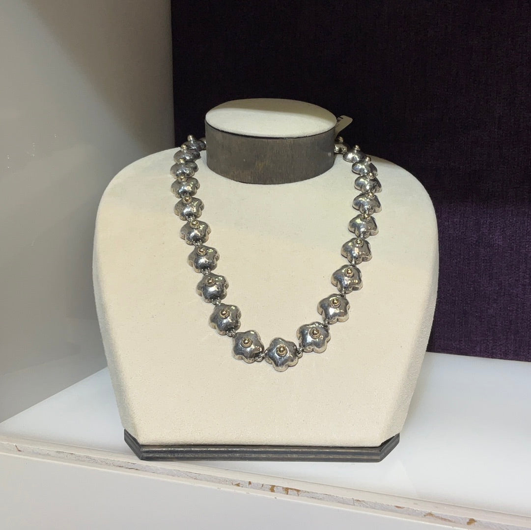 SS/gold flower necklace