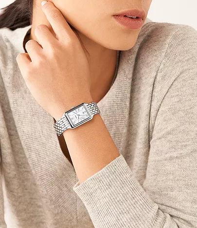 Raquel Three-Hand Date Stainless Steel Watch