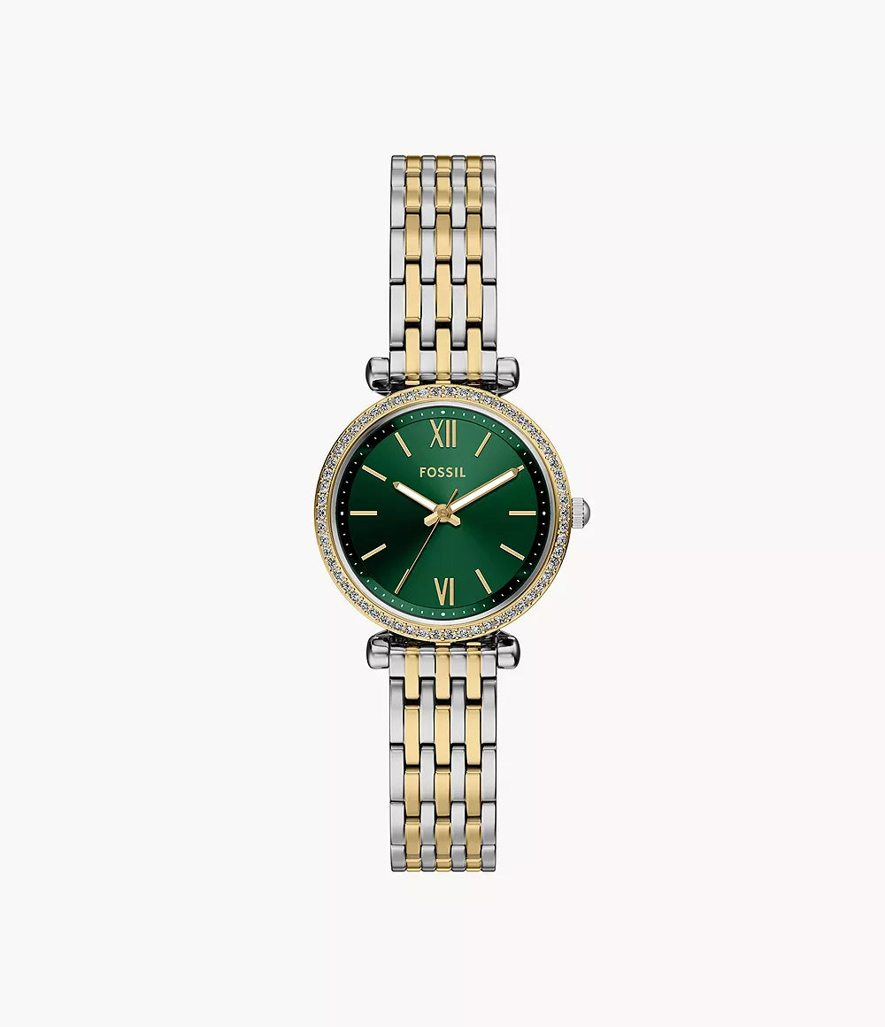 Carlie Three-Hand Two-Tone Stainless Steel Watch