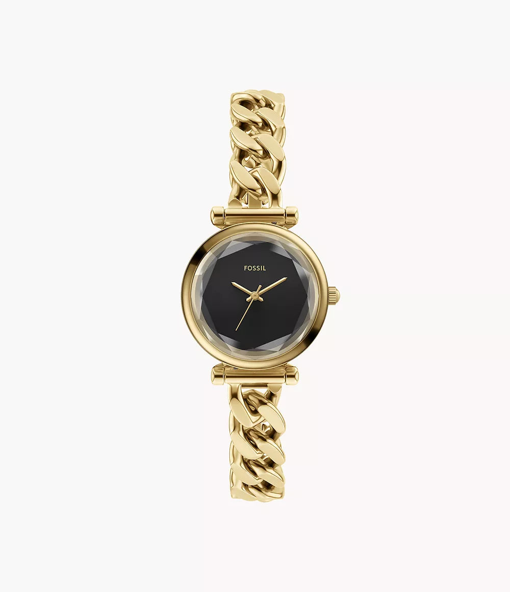 Carlie Three-Hand Gold-Tone Stainless Steel Watch