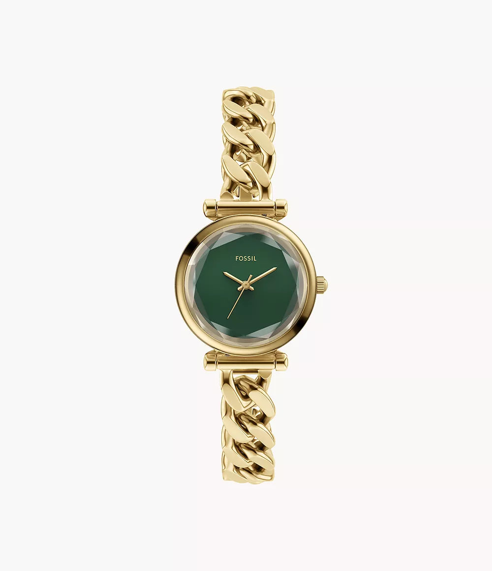 Carlie Three-Hand Gold-Tone Stainless Steel Watch