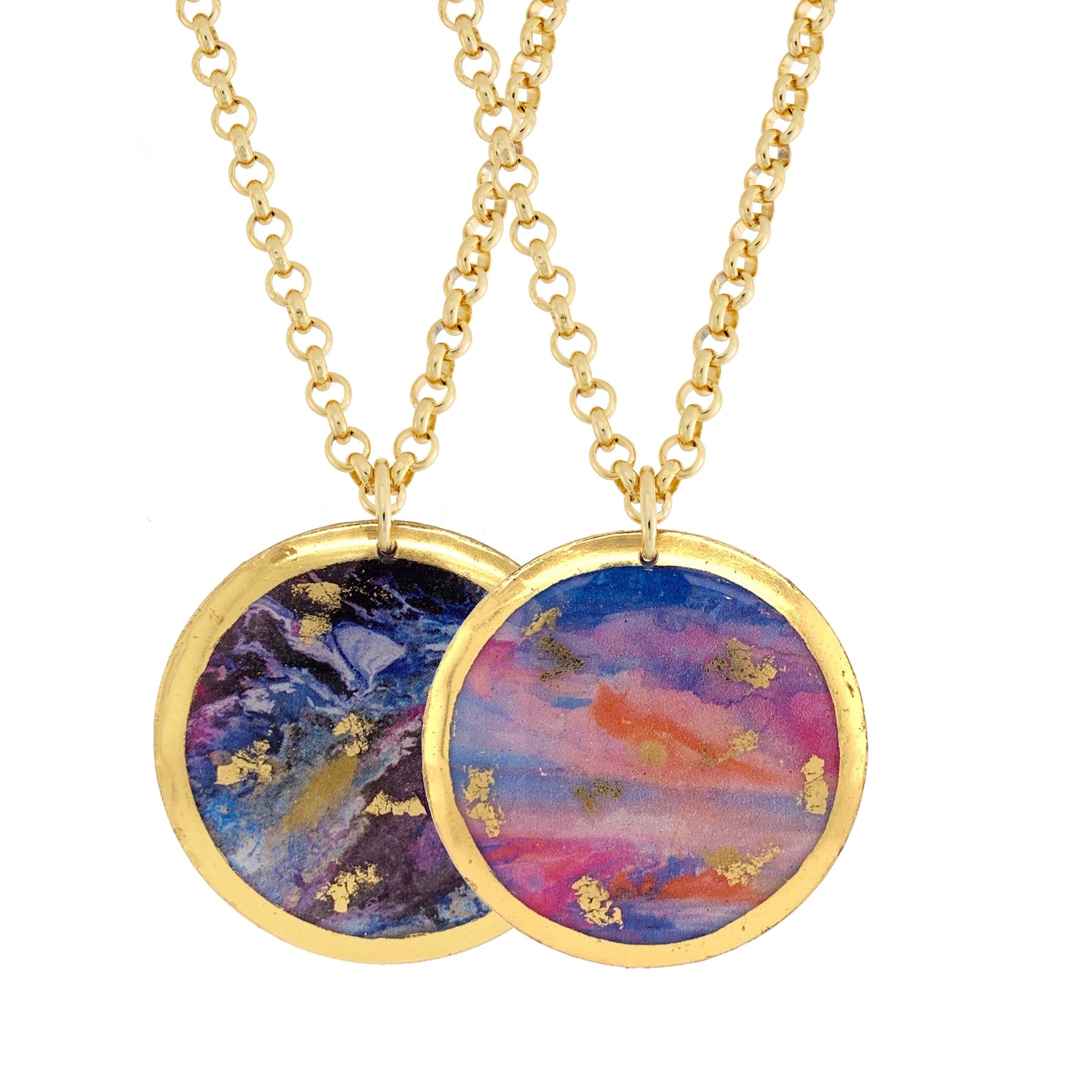 ENCHANTED AND MORNING RUN DOUBLE SIDED NECKLACE