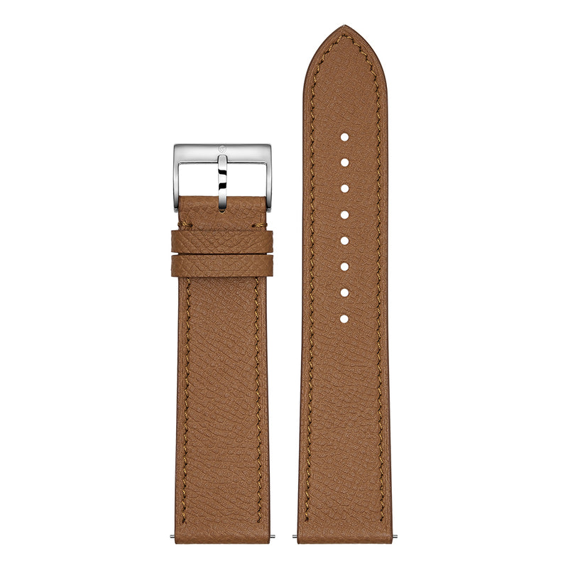 22MM French Embossed Calfskin Epsom Brown