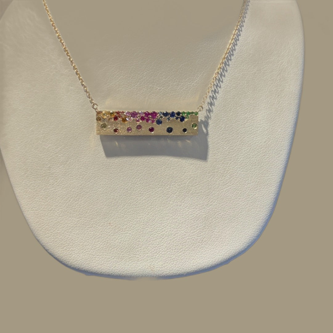 14ky Rainbow Sapp Necklace