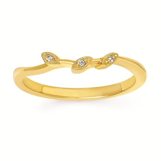 Engagement Ring Forever Elegant® 1/10 Ctw. Diamond Semi Mount shown with 1 Ct. Marquise Center Diamond in 14K Gold