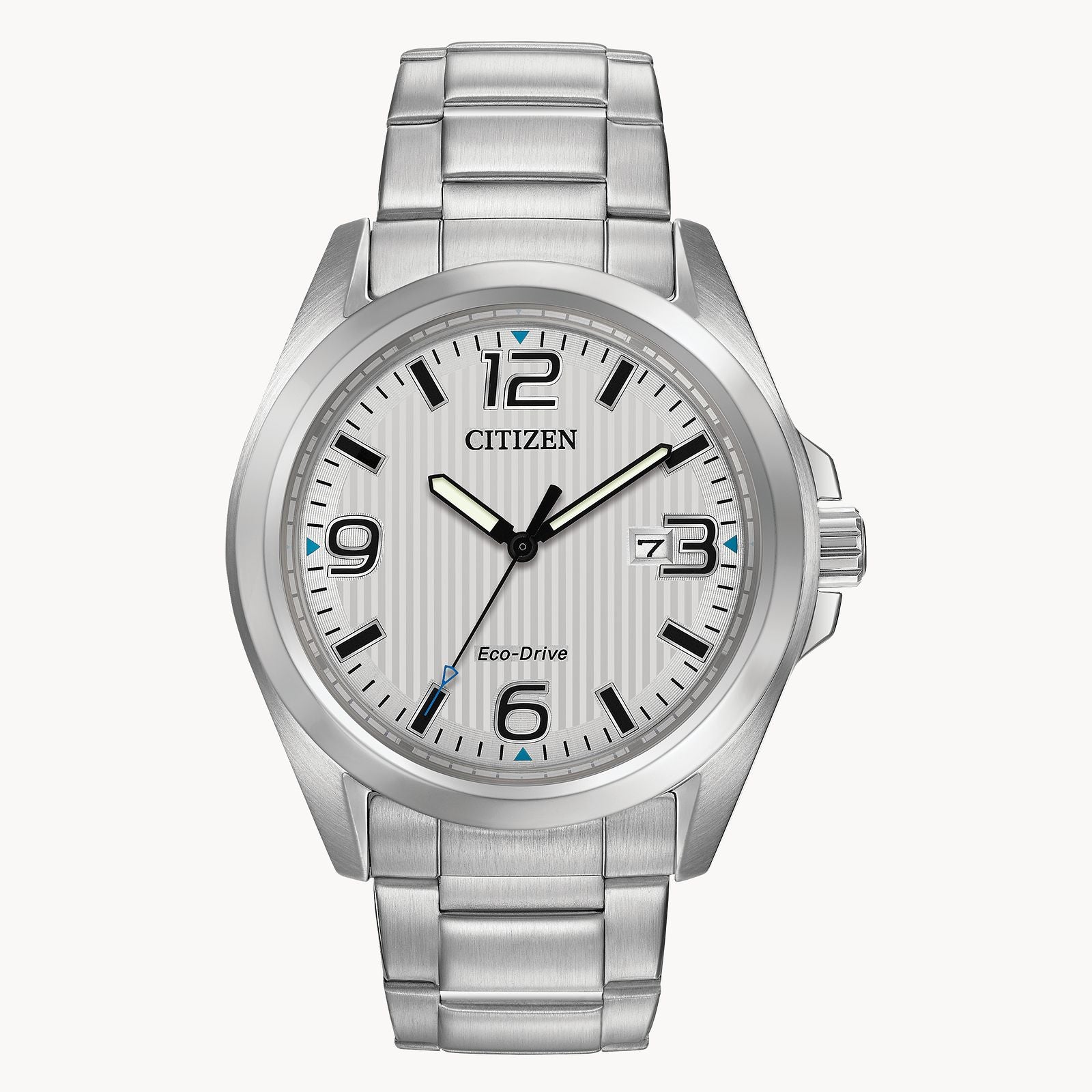 MENS ECO WR100 SS BRACLET SILVER