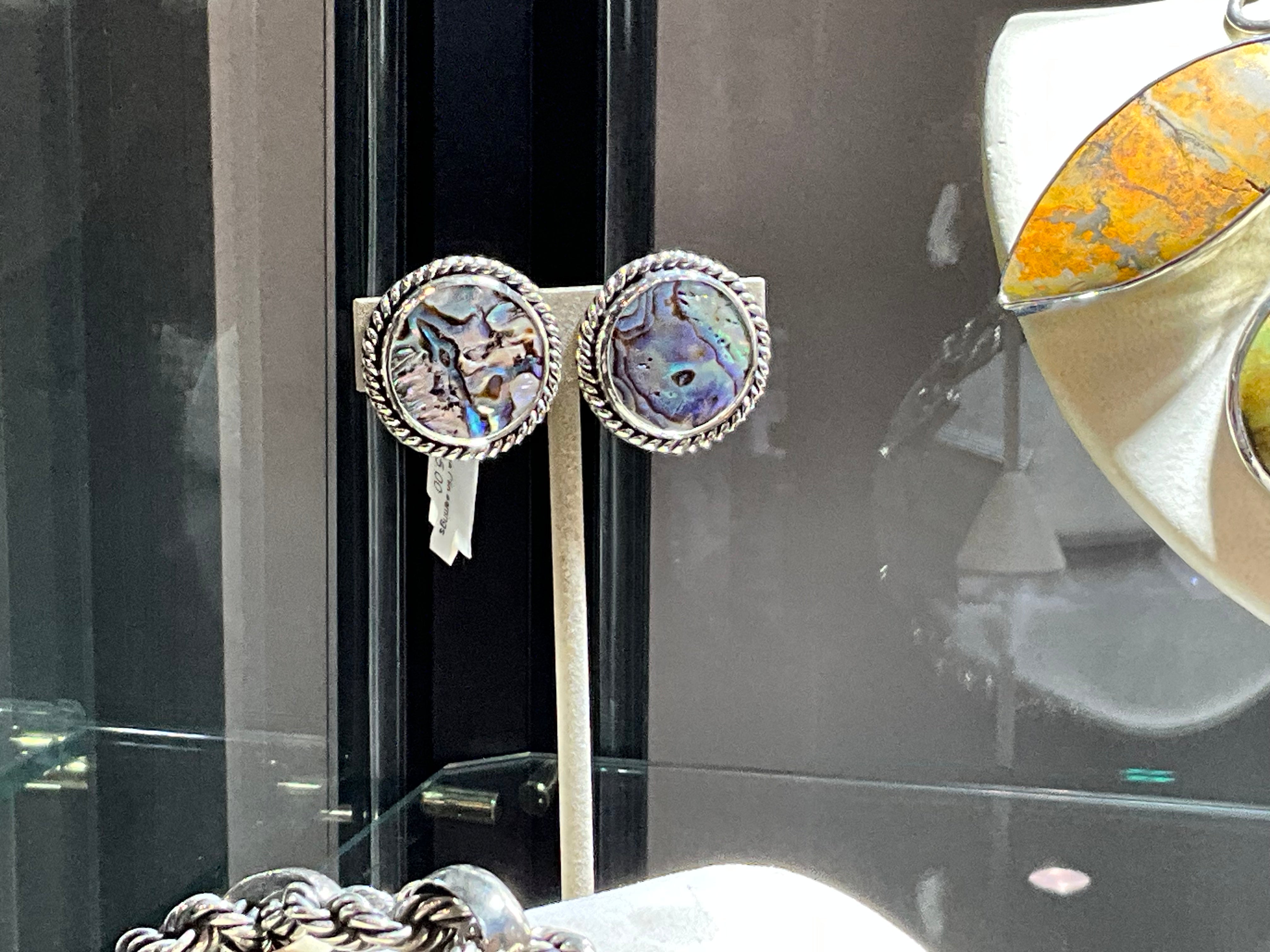 Abalone Clip earrings