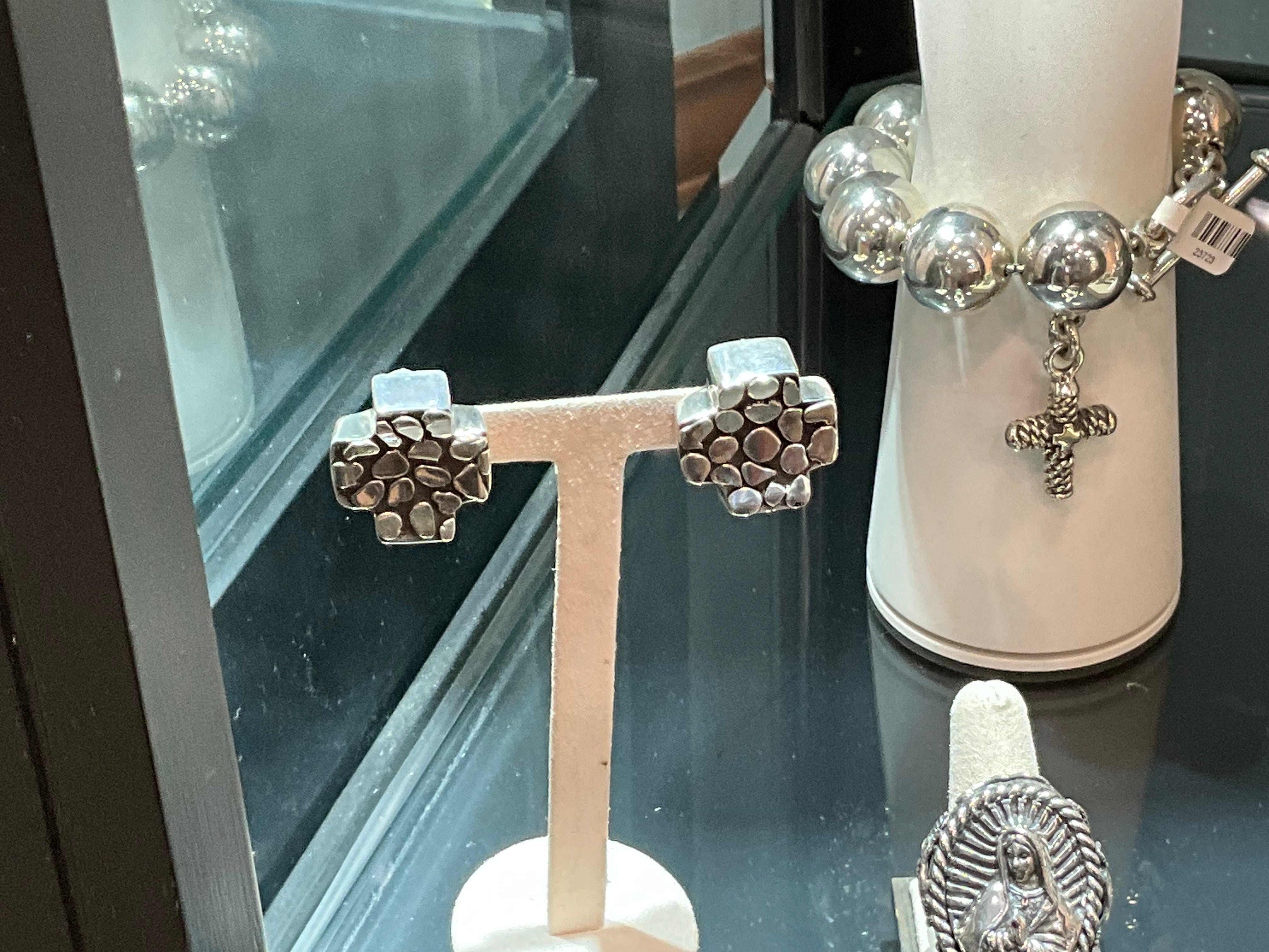 SS cross Clip on earrings