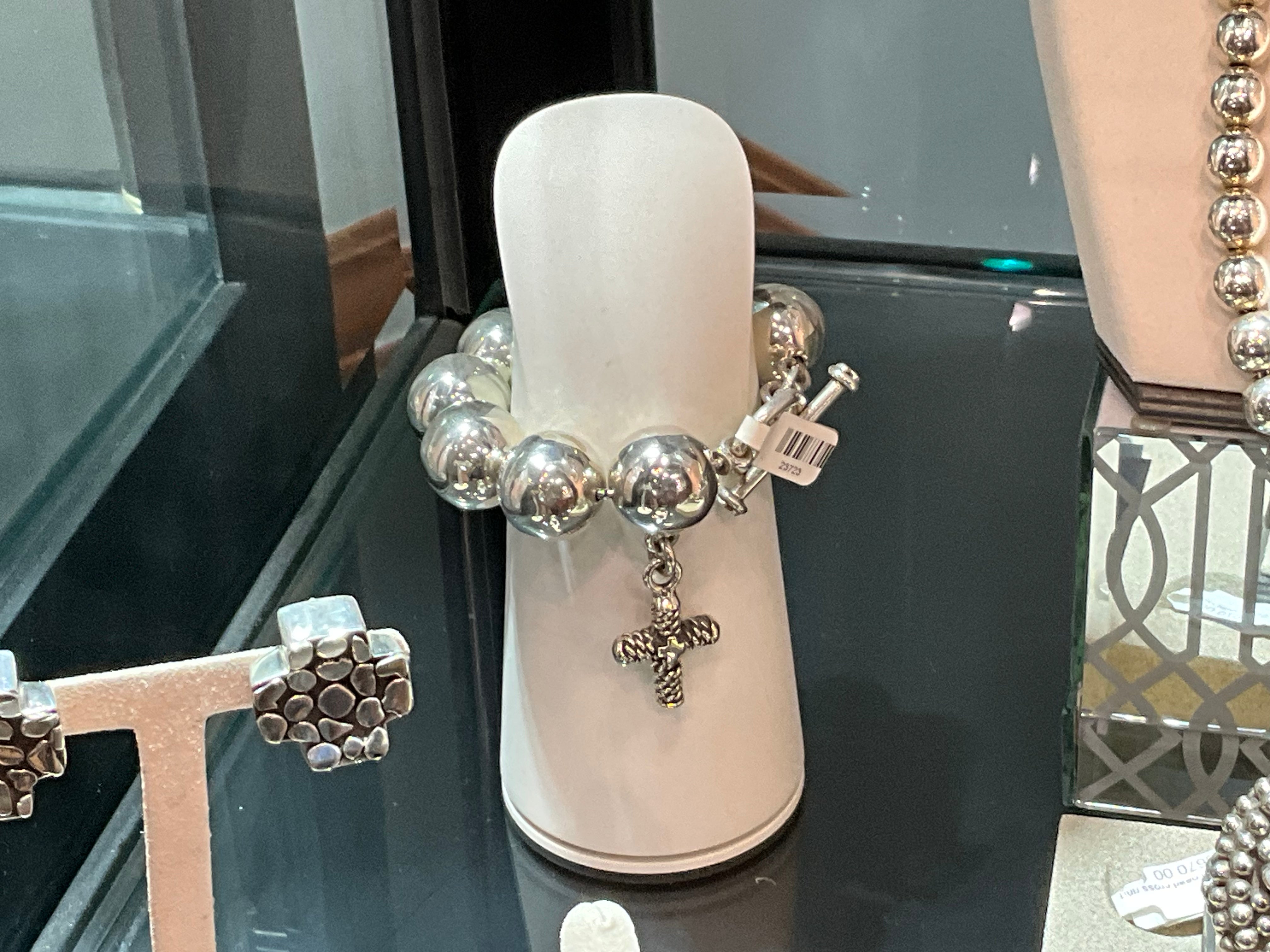 SS 8" large ball bracelet