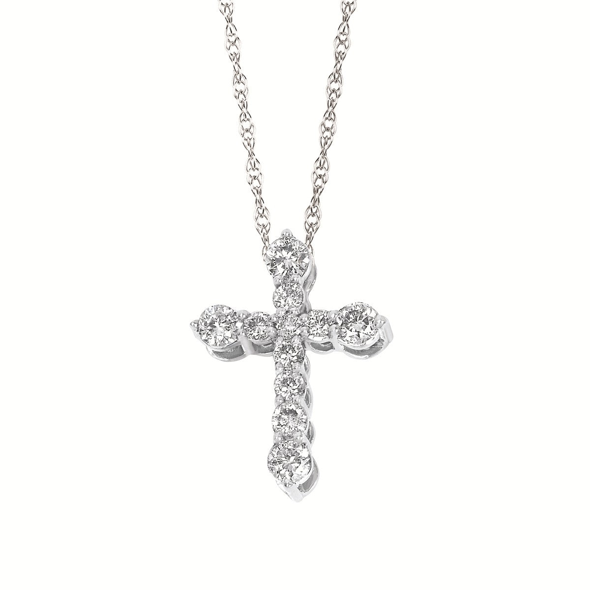 1/4 Ctw. Diamond Cross Pendant In 14K Yellow Gold