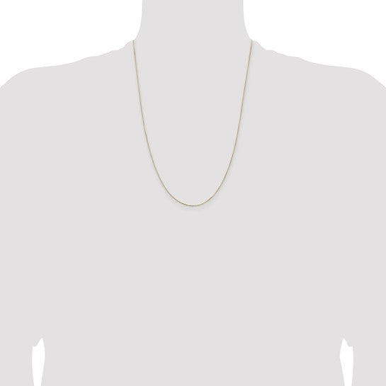 14K 24 inch .5mm Box with Spring Ring Clasp Chain