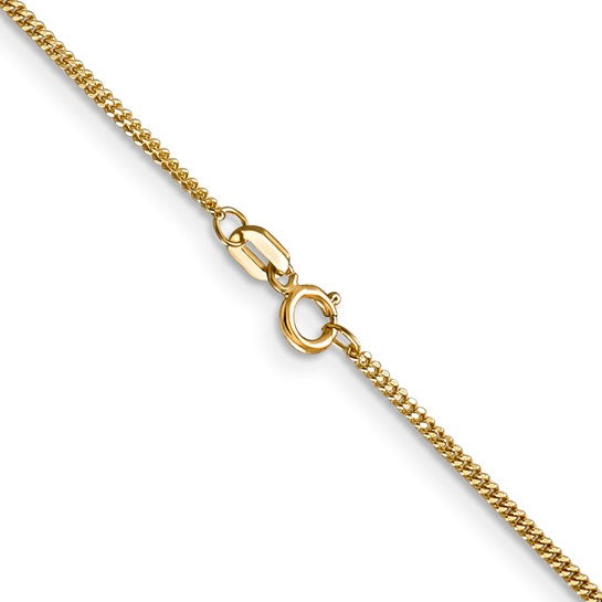 14K 18 inch 1.3mm Curb with Spring Ring Clasp Pendant Chain