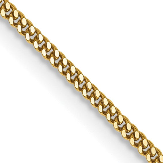 14K 16 inch 1.3mm Curb with Spring Ring Clasp Pendant Chain