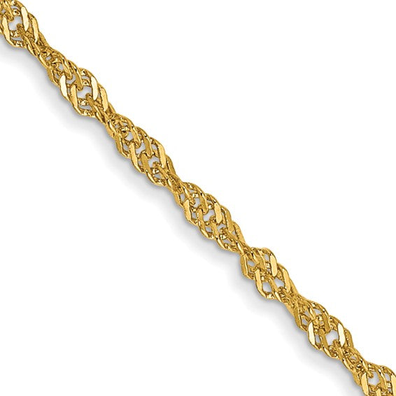 14KY 1.4MM Singapore Chain 18"