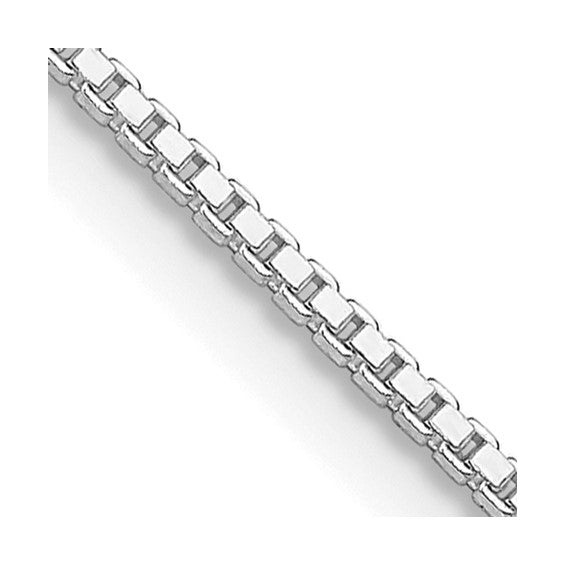 Sterling Silver Rhodium Plated 1.25MM Box Chain 24"