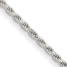 Sterling Silver 1.7mm Diamond Cut Rope 16"