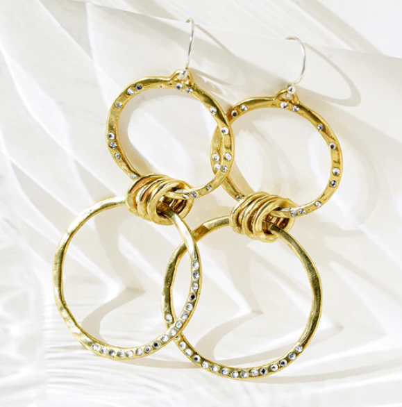Amity Double Drop Hoop Earrings