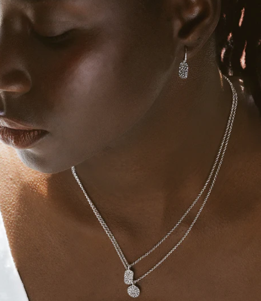 Cosmos Tag Earrings - Sterling Silver