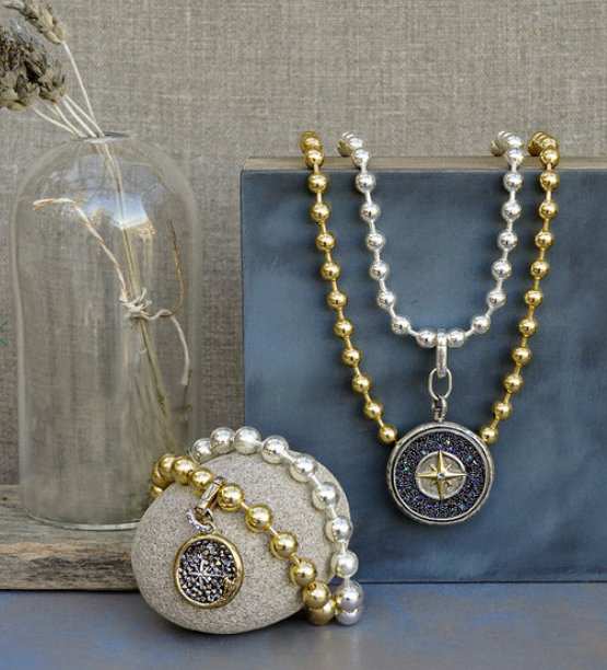 Foundry Ball Necklace - Gold Plate - 18"