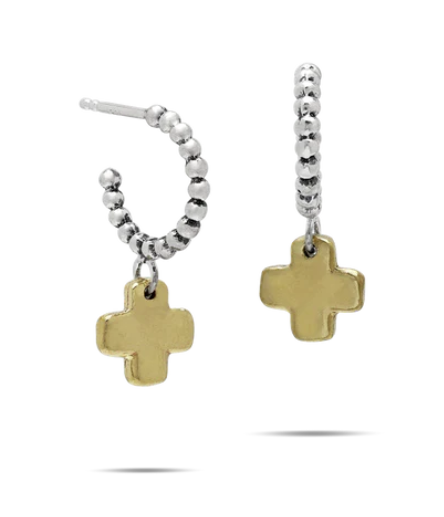 Life in Balance Cross Huggie