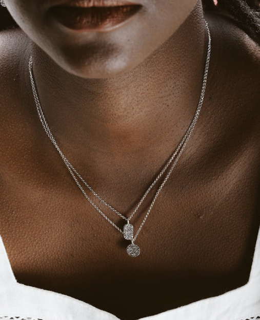 Cosmos Tag Necklace - SS