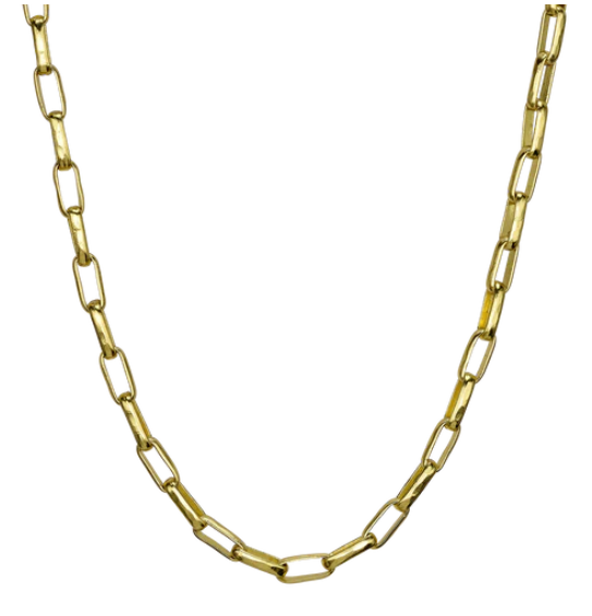 Paperclip Chain - Ceramic Coated Brass - 22"