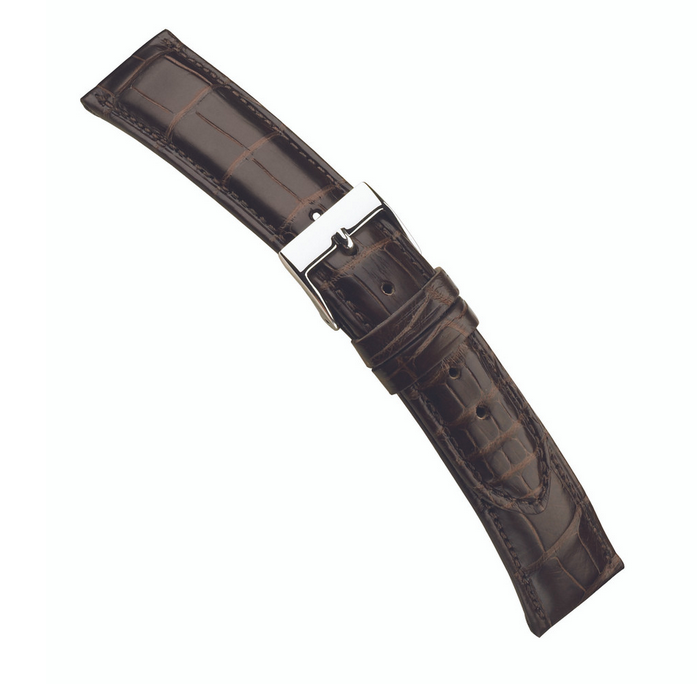 Genuine Matte Louisiana Alligator Watch Strap 834 ( new sizes taper to 14mm at buckle - also fits Patek Philippe® )