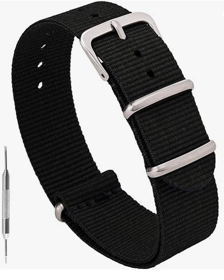 20MM Regular Black Nylon Band