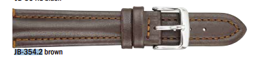 14mm Padded Waterproof Leather Band w/White Buckle
