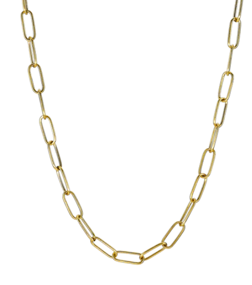 Golden Accord Paper Clip Chain - 24"