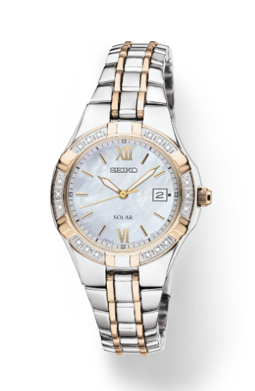 Diamonds SS TT Solar Mother of Pearl Dial