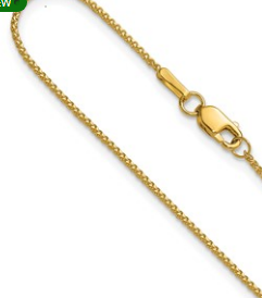 14KY 1MM D/C Spiga Chain 16"+2