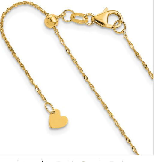 10KY Adjustable 1M Singapore Chain 22"
