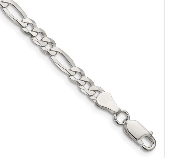 SS 4.5mm LW Figaro Bracelet