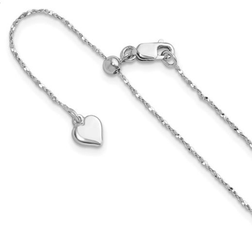 SS .95mm Adjustable Singapore Chain 22"