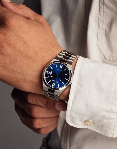 Men Auto WR50 SS Bracelet Blue