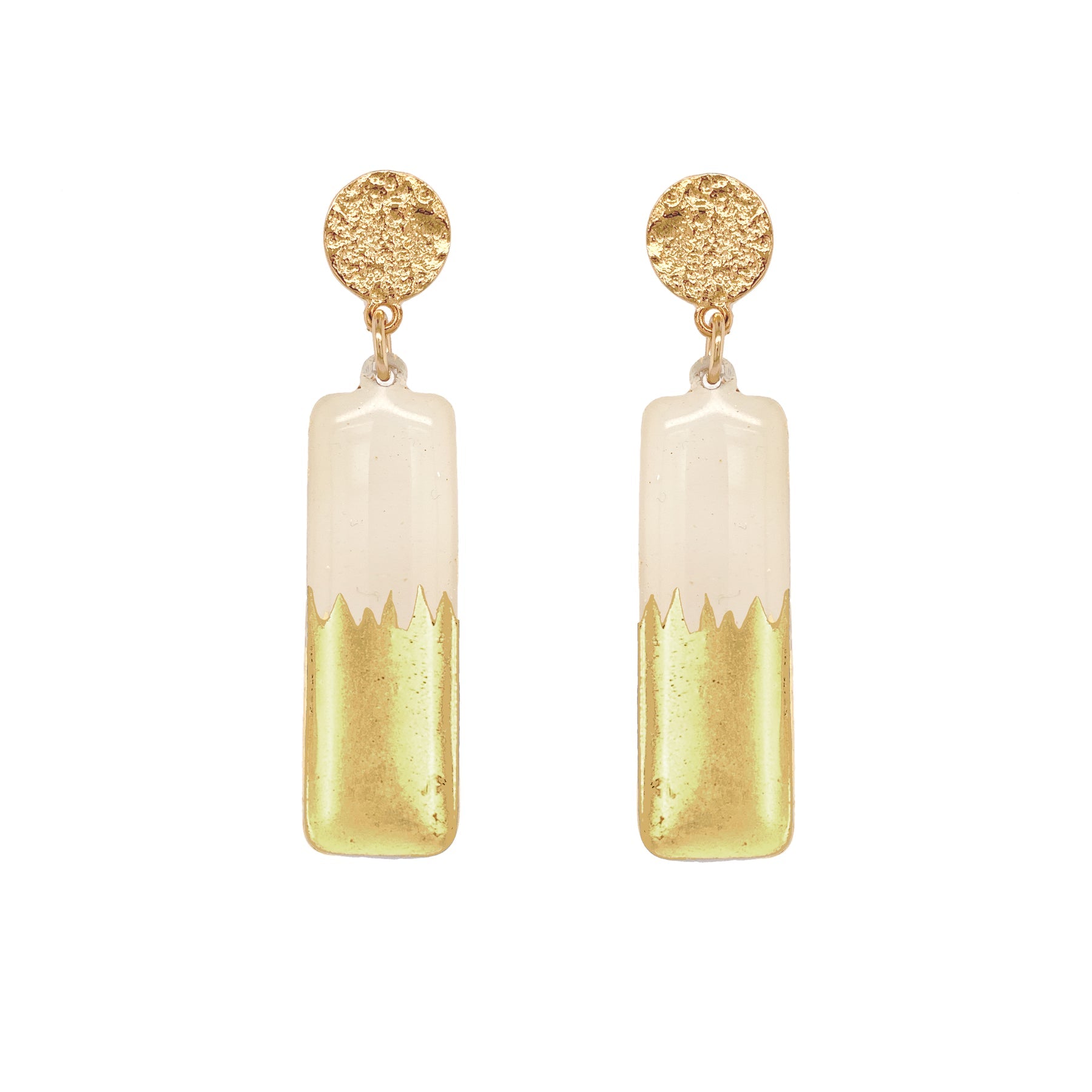 SKYLINE CREAM MEDIUM COLUMN EARRINGS