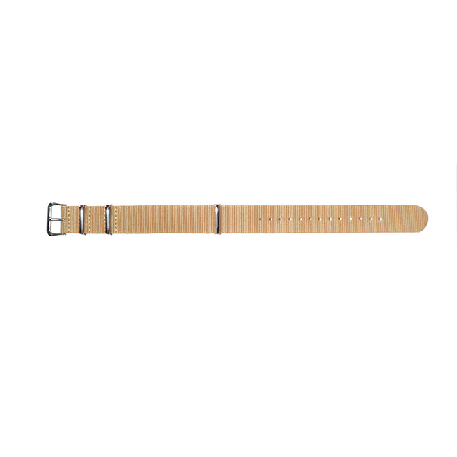 20mm Tan Nato with white buckle band