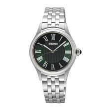 Essentials SS Quartz Green Dial