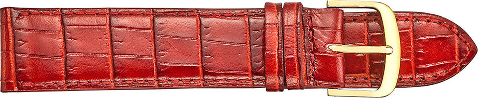 18MM Smooth Red Leather