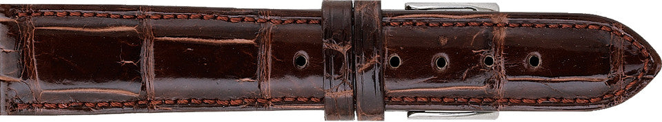 16x14S Brown Genuine Alligator