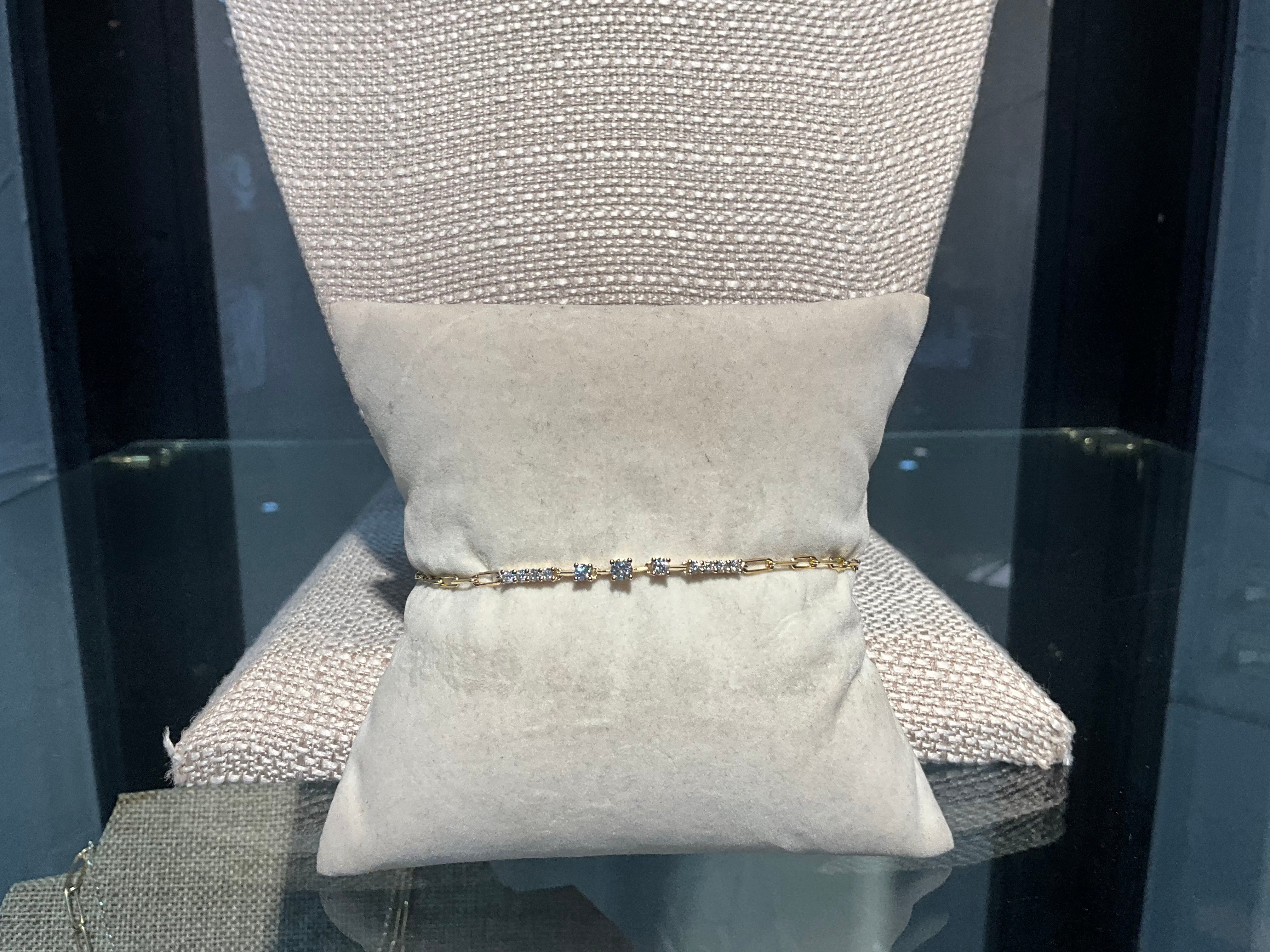 14KY .42CT DIAMOND BRACELET