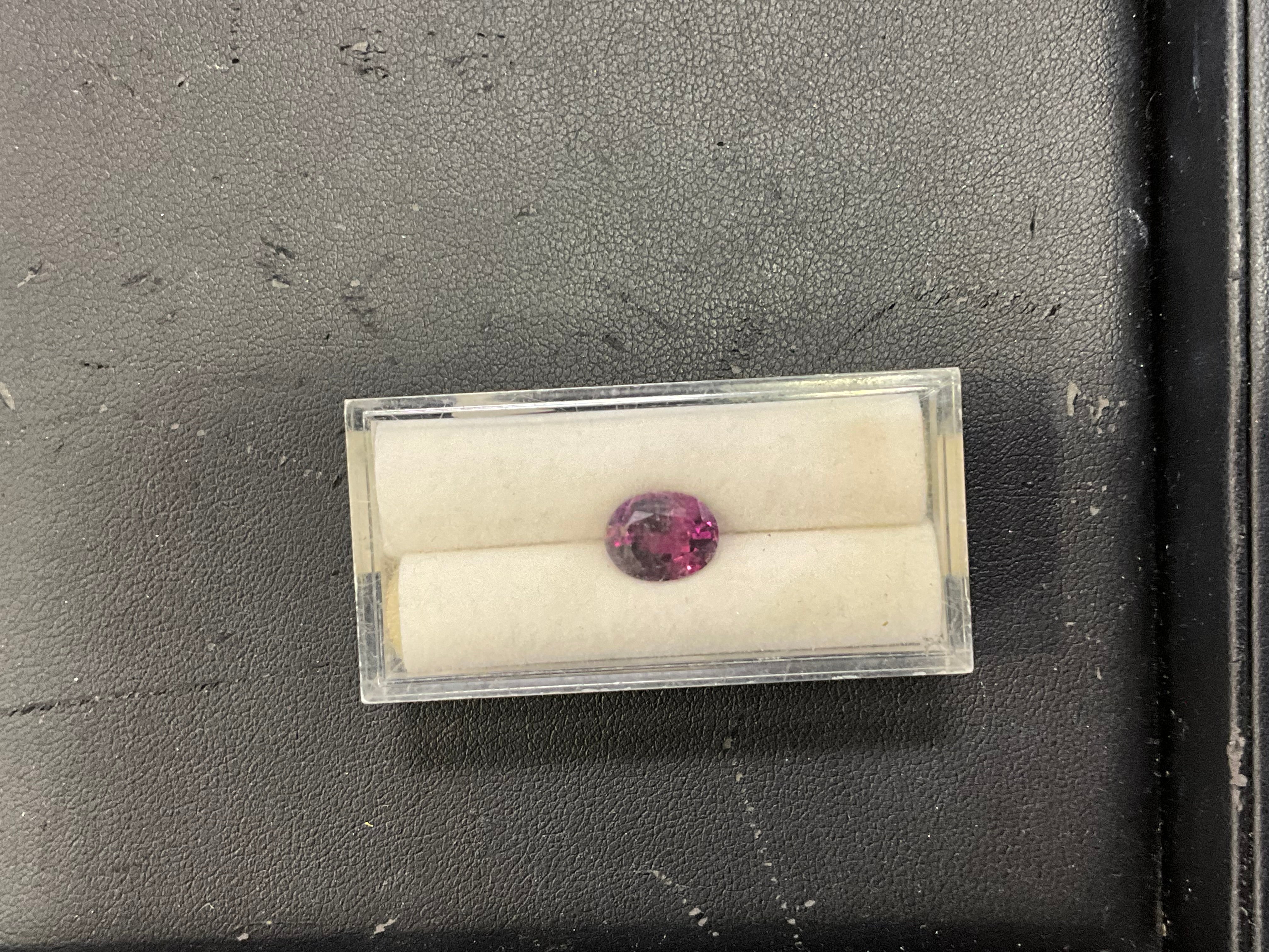 2.77CT RHODOLITE OVAL CUT