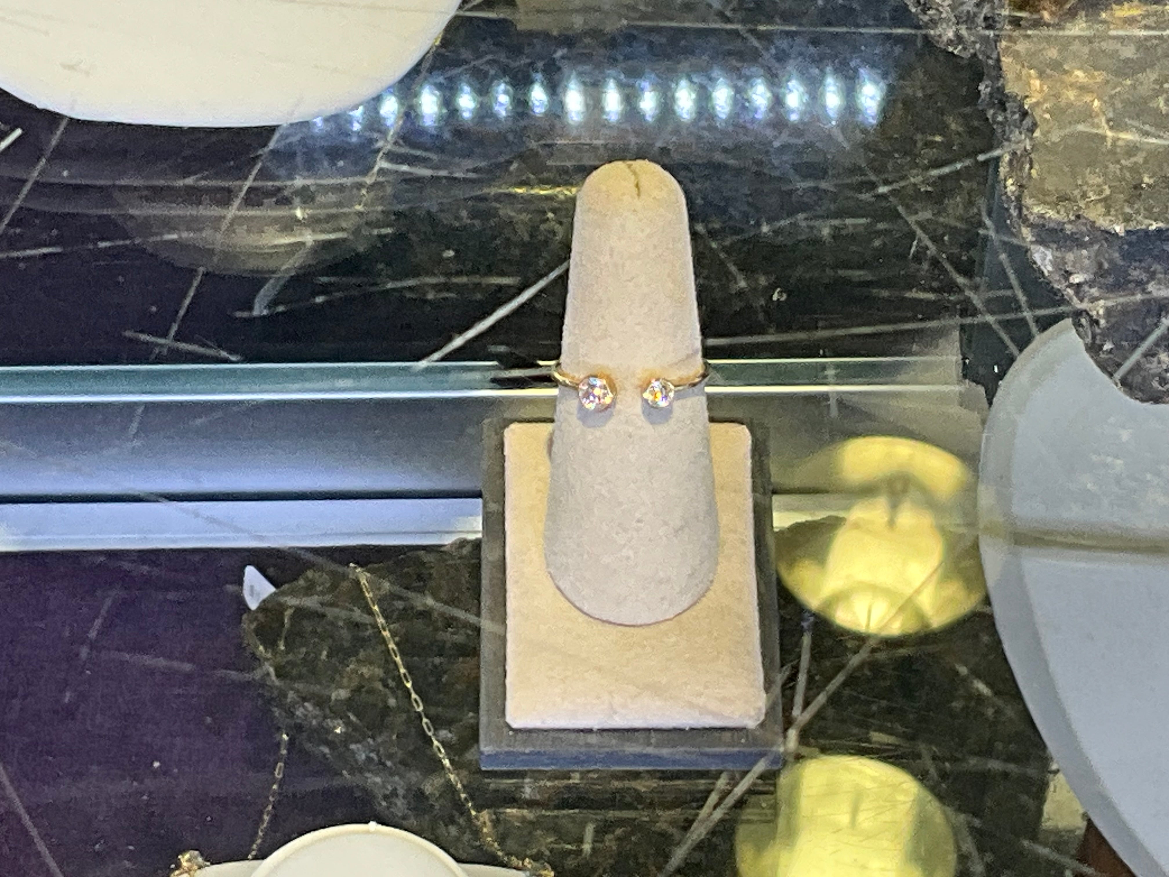 18KY .27CT Diamond Bezel Ring